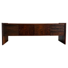 Beautiful Brazilian rosewood long low credenza sideboard