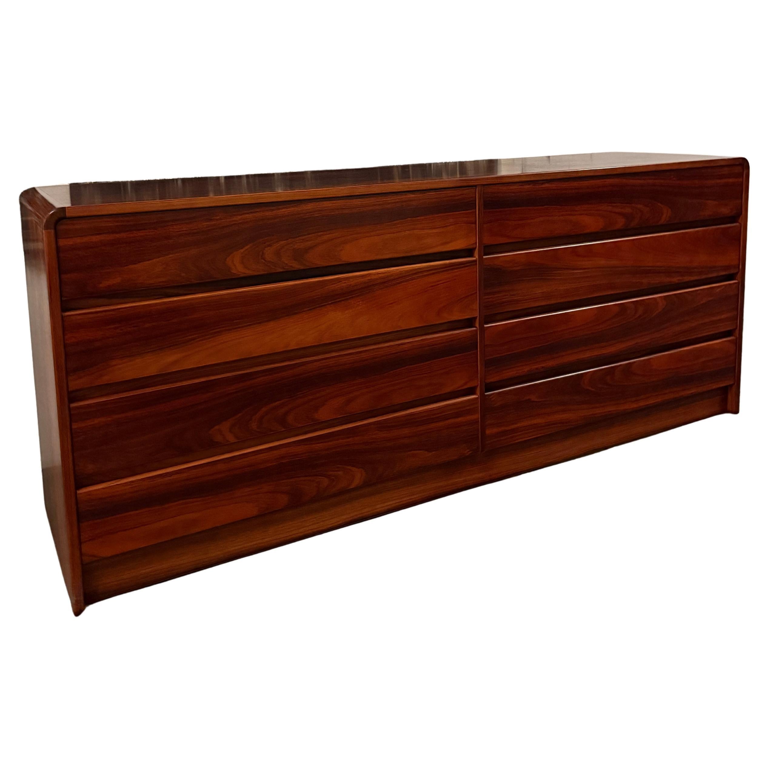 Mid Century Danish Modern Rosewood 8 drawer dresser by Arne Wahl Iversen