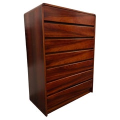Mid Century Danish Modern Rosewood 7 drawer tall dresser by Arne Wahl Iversen