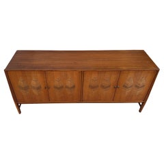 Mid Century Modern Walnut 4 Door Credenza by Kipp Stewart for Calvin