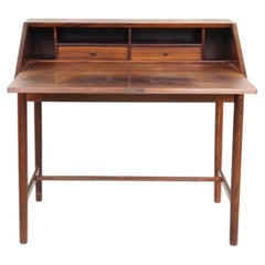 Scandinavian modern Rosewood desk by Torbjørn Afdal with key