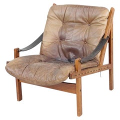 Mid century Scandinavian Modern Hunter Leder Sessel Torbjørn Afdal
