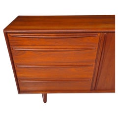 Mid century Danish modern long Teak credenza dresser by Falster