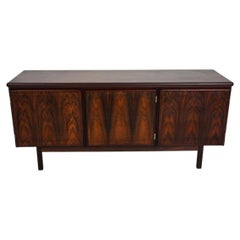 Dänische Credenza im Mid-Century-Modern-Stil aus Palisanderholz, 3 Türen, 2 Schubladen, sehr schöne Maserung