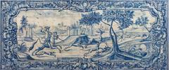 Antique 18th century Portuguese Azulejos mural