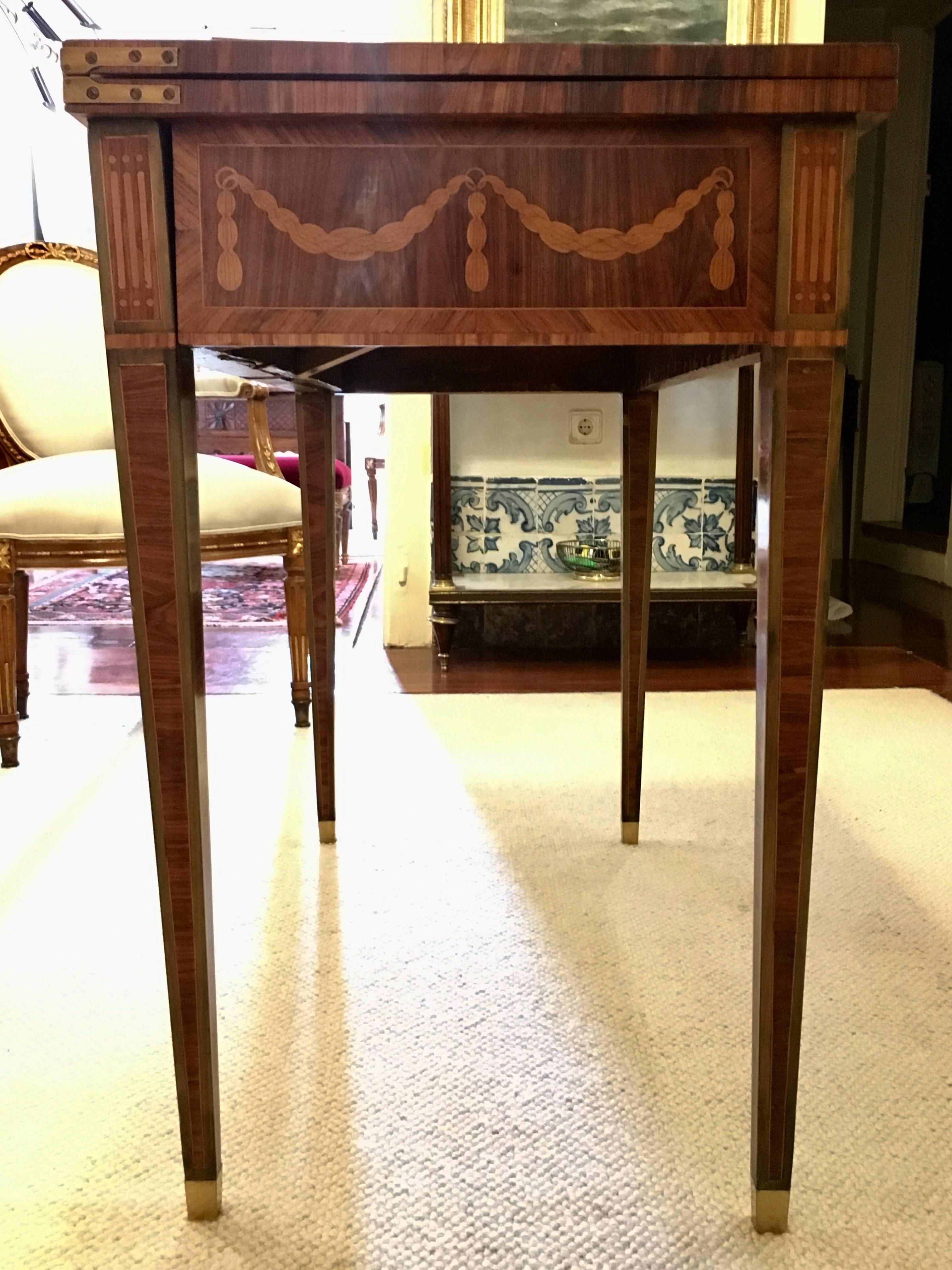 18th Century Neoclassical Russian Games Tables on Rosewood For Sale 3