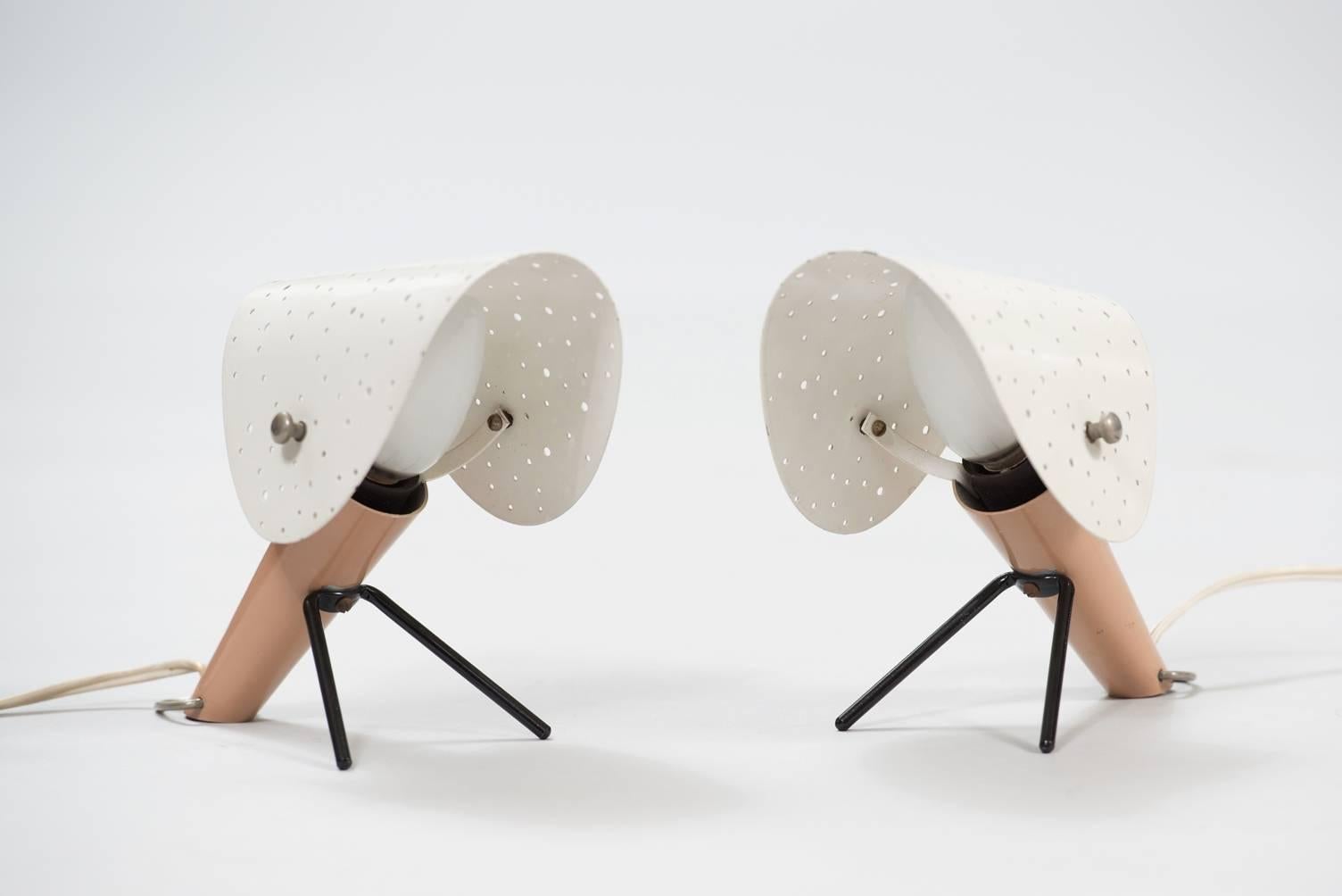 Mid-Century Modern Ernst LGL Pair of Table Lamps for Egon Hillebrend For Sale