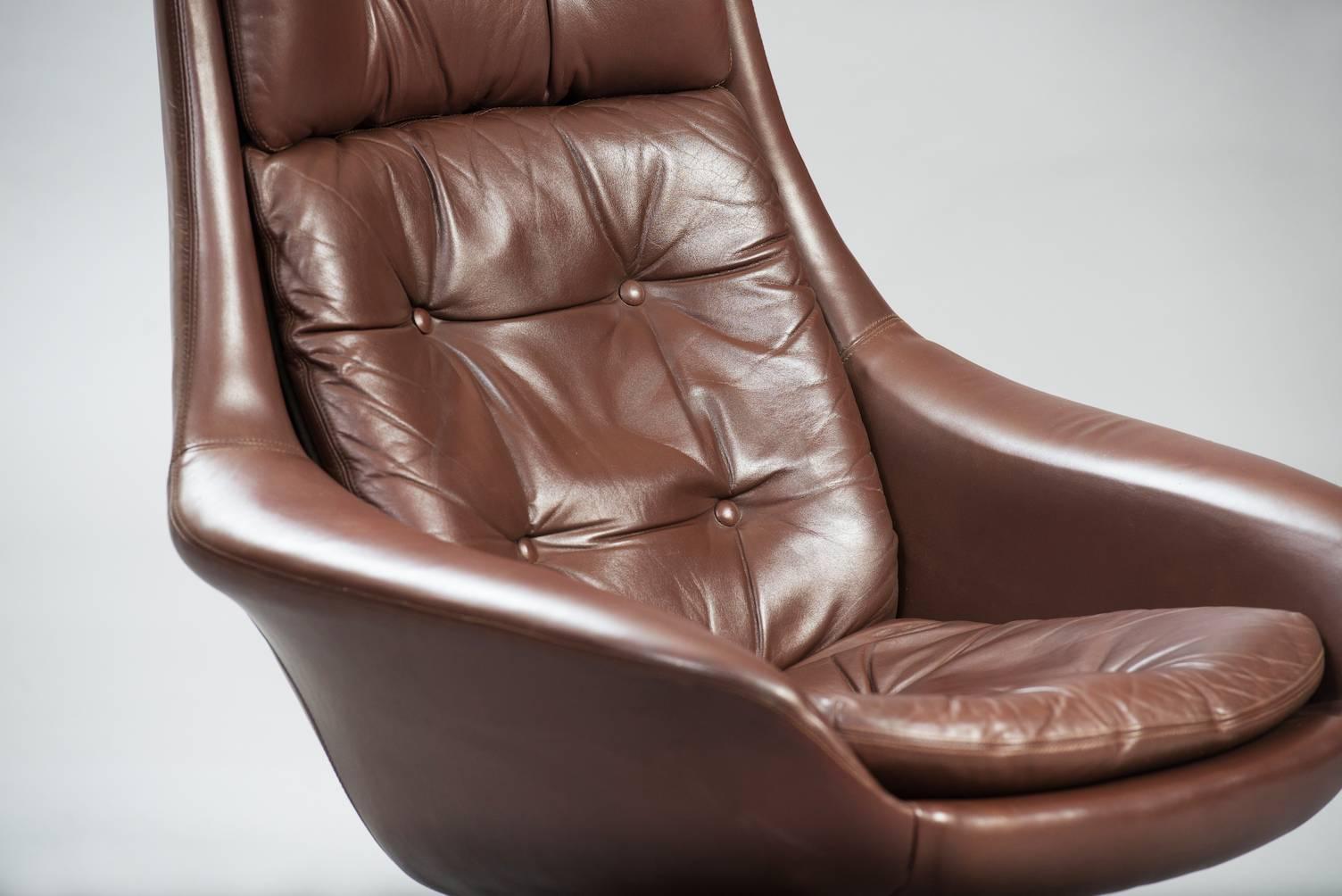 Danish Henry Walter Klein Swivel Lounge Chair