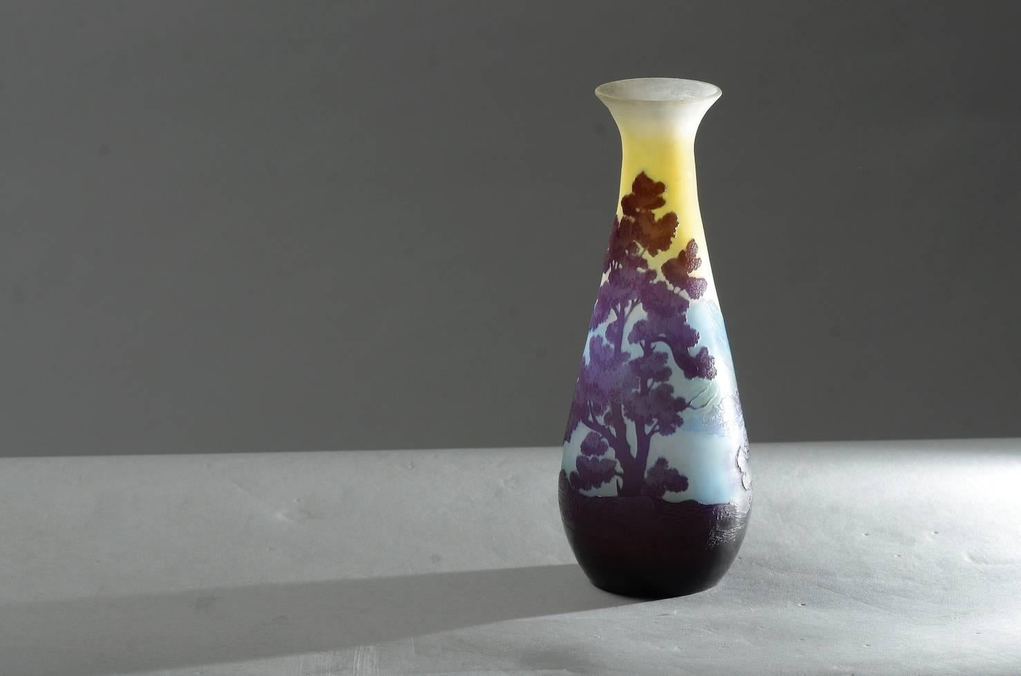 Art Nouveau Emile Gallè Vase For Sale