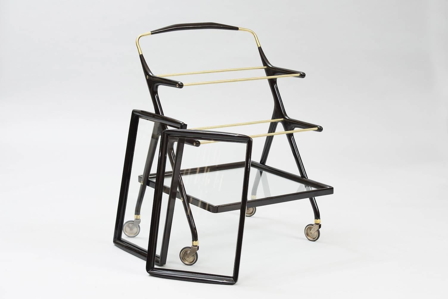 Mid-Century Modern Cesare Lacca Bar Cart for Cassina