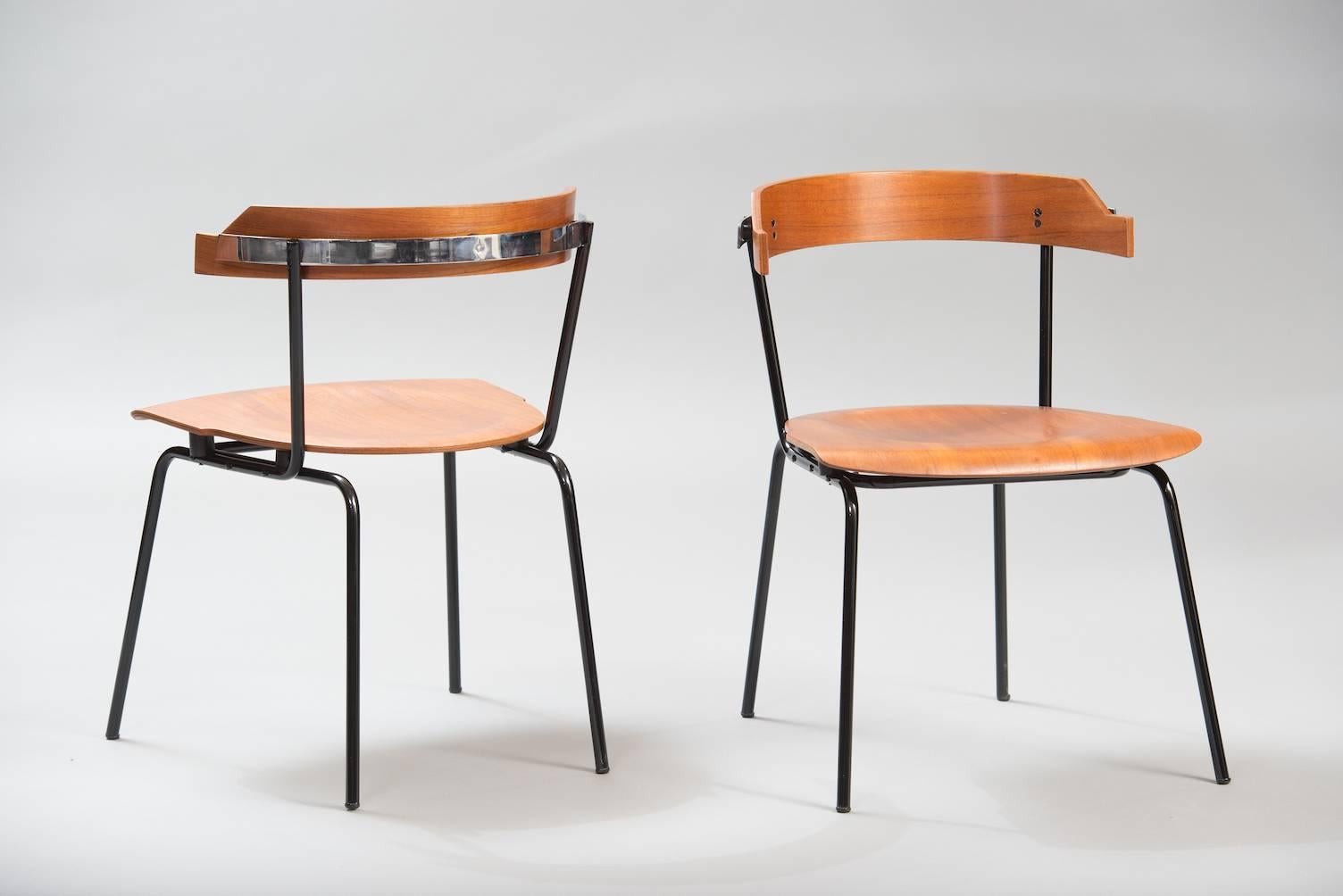 Mid-Century Modern Set of Four Italian Dining Chairs