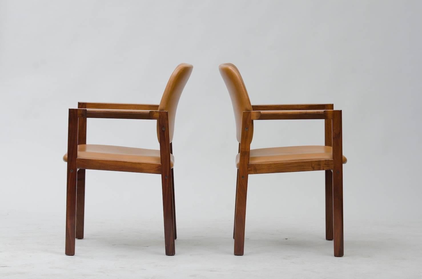 Scandinavian Modern Rosewood Armchairs Set of Six