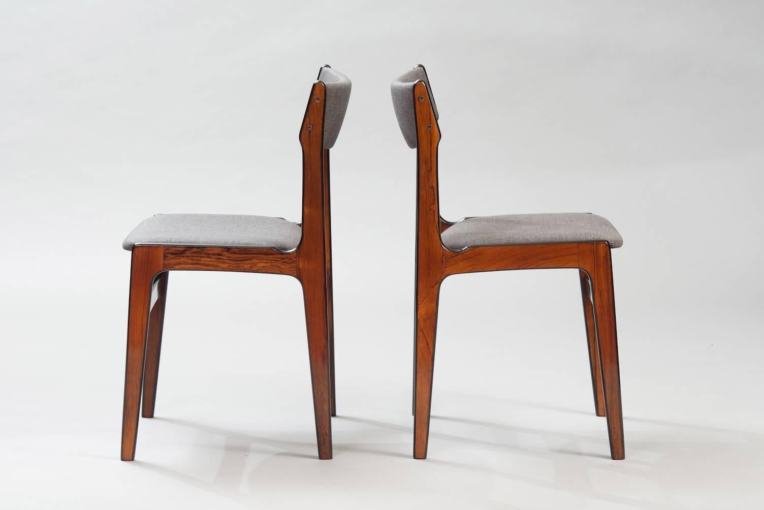 Scandinavian Modern Erik Buch Set of Dining Chairs, Eight Available