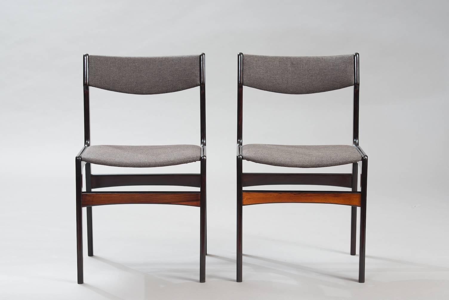 Danish Erik Buch Set of Dining Chairs, Eight Available