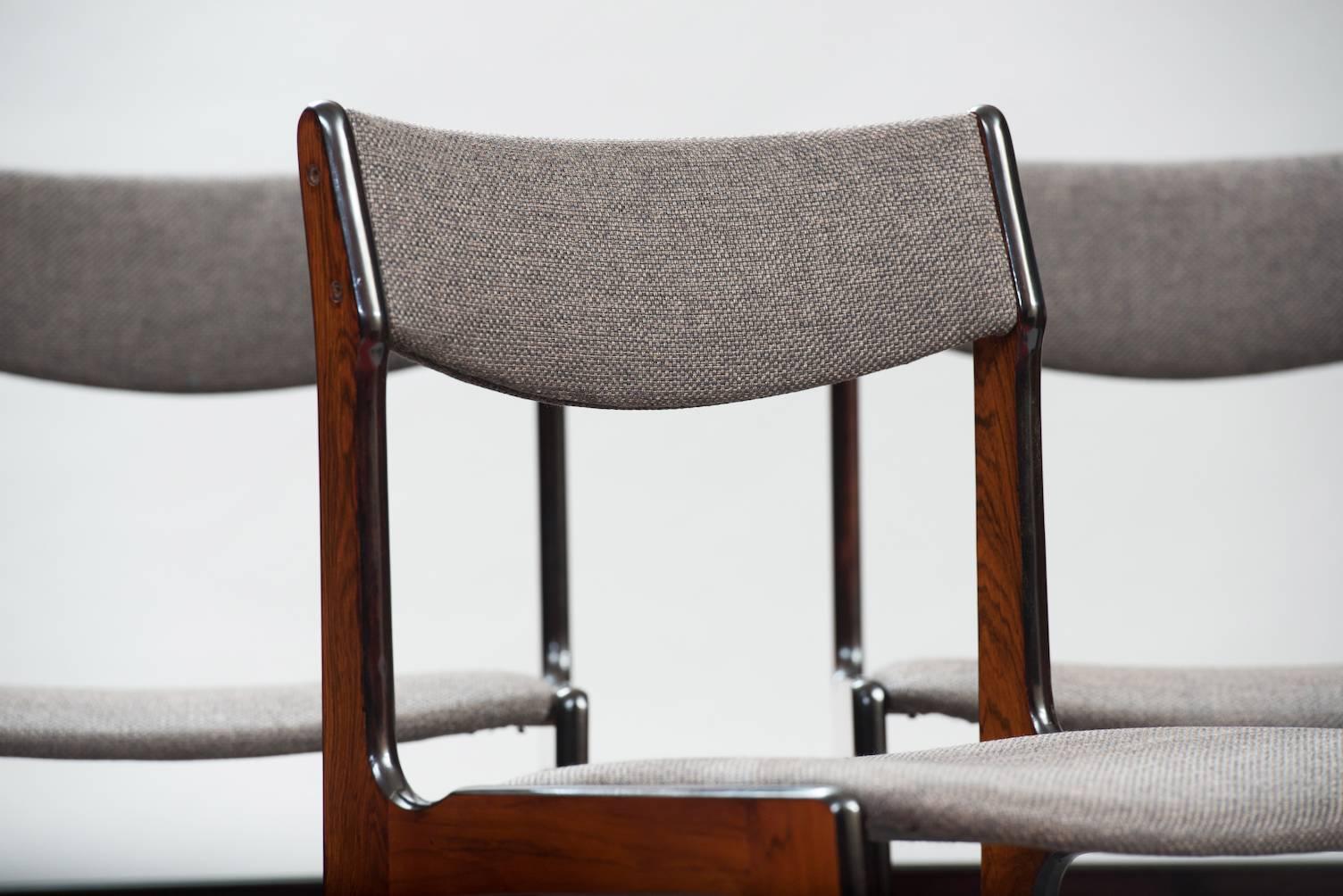 Mid-20th Century Erik Buch Set of Dining Chairs, Eight Available