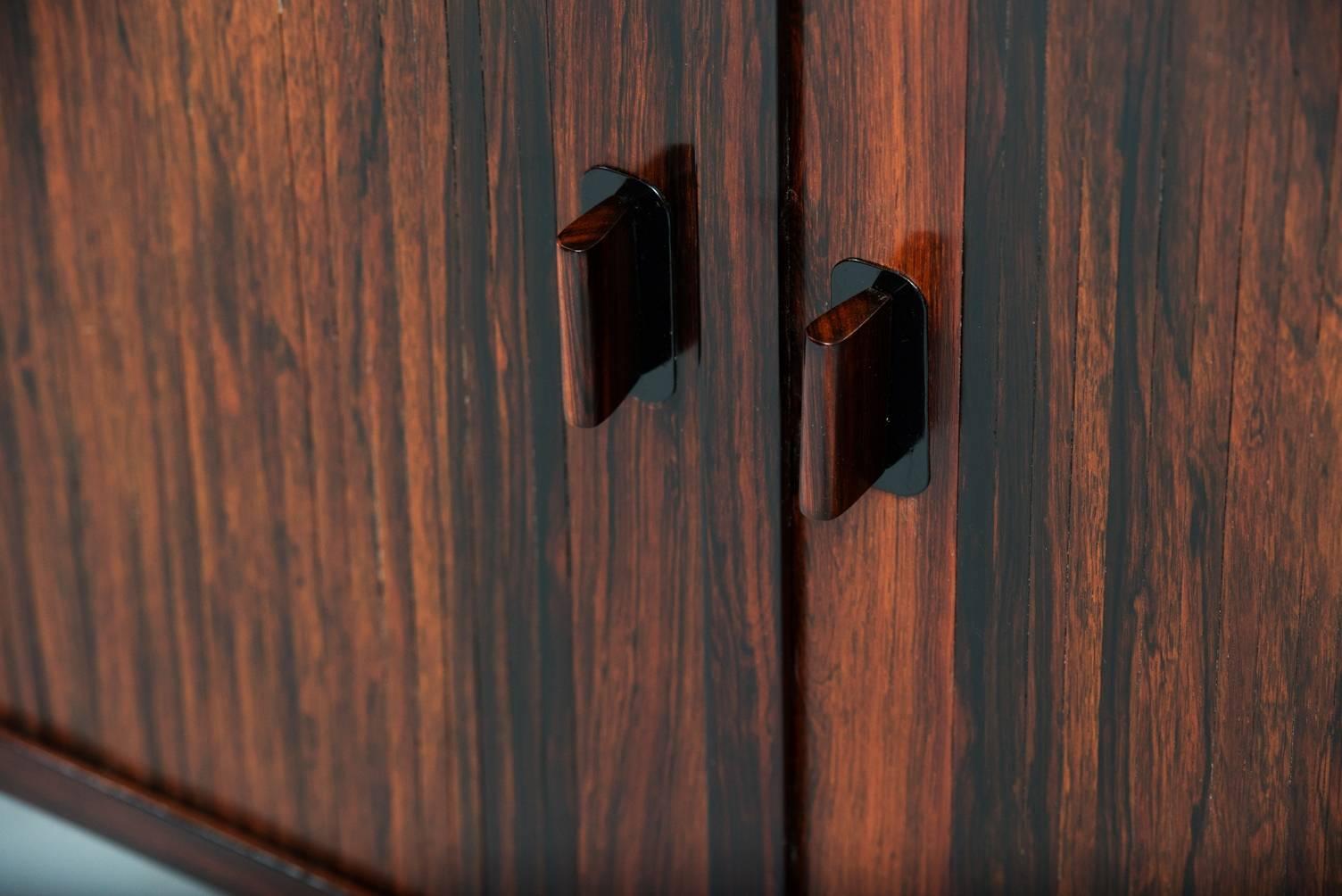 Varnished Rosewood roller shutter doors sideboard