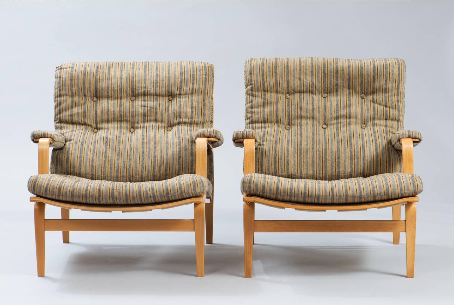 Mid-Century Modern Pair of  ”Ingrid” lounge chairs.