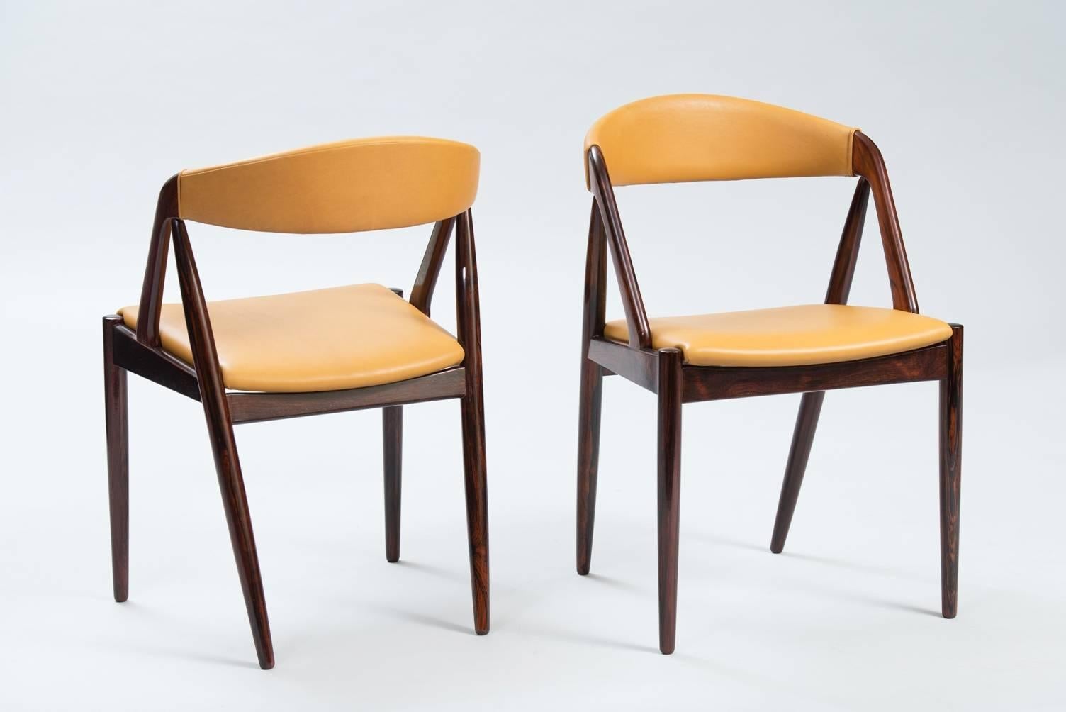 Danish Kai Kristiansen Set of Six Rosewood Chairs