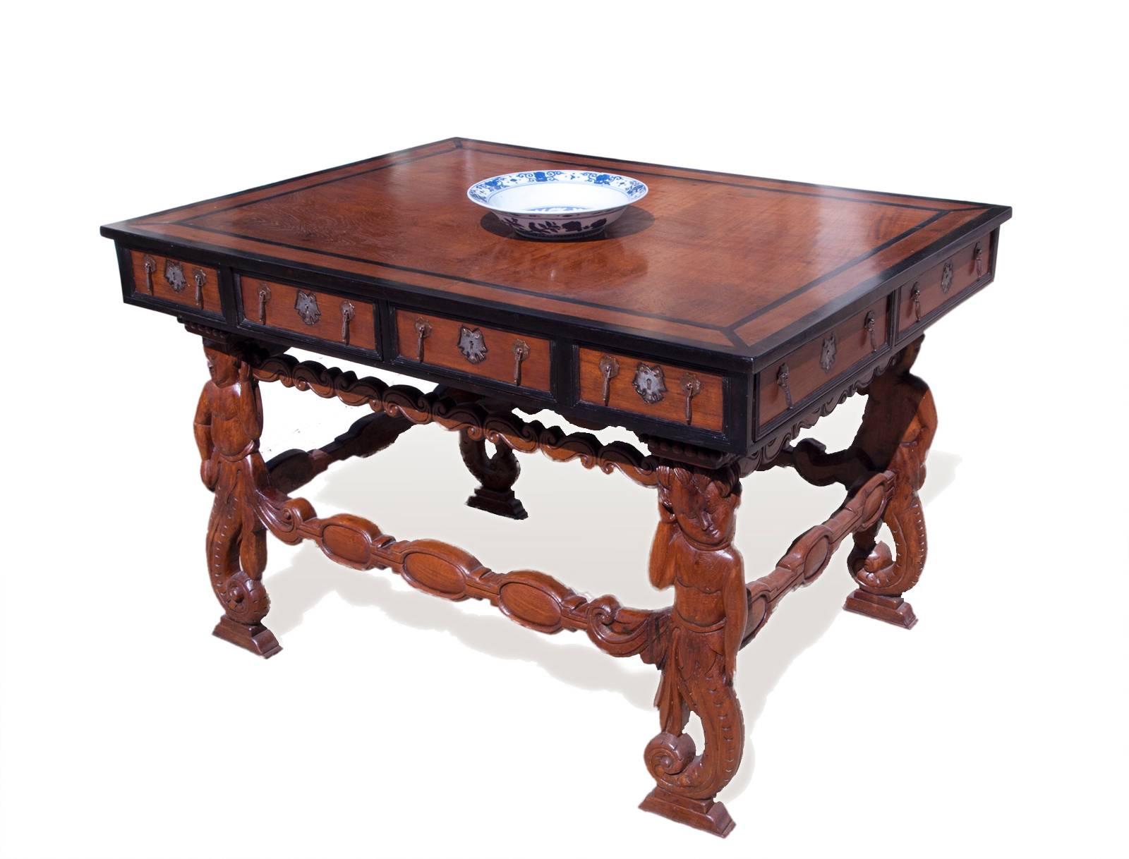 Indian 17th Century Indo-Portuguese Hall Table For Sale