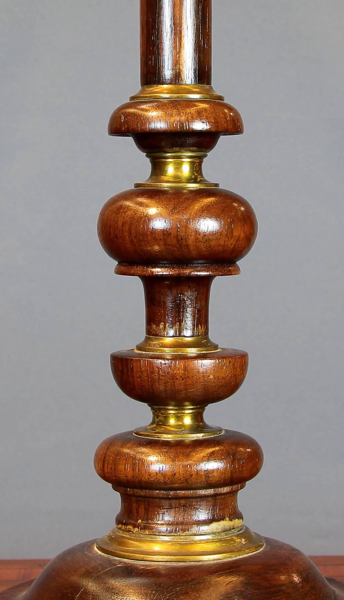 A set of six 17th century Brazilian rosewood candlesticks
17th century Portuguese work, so called 