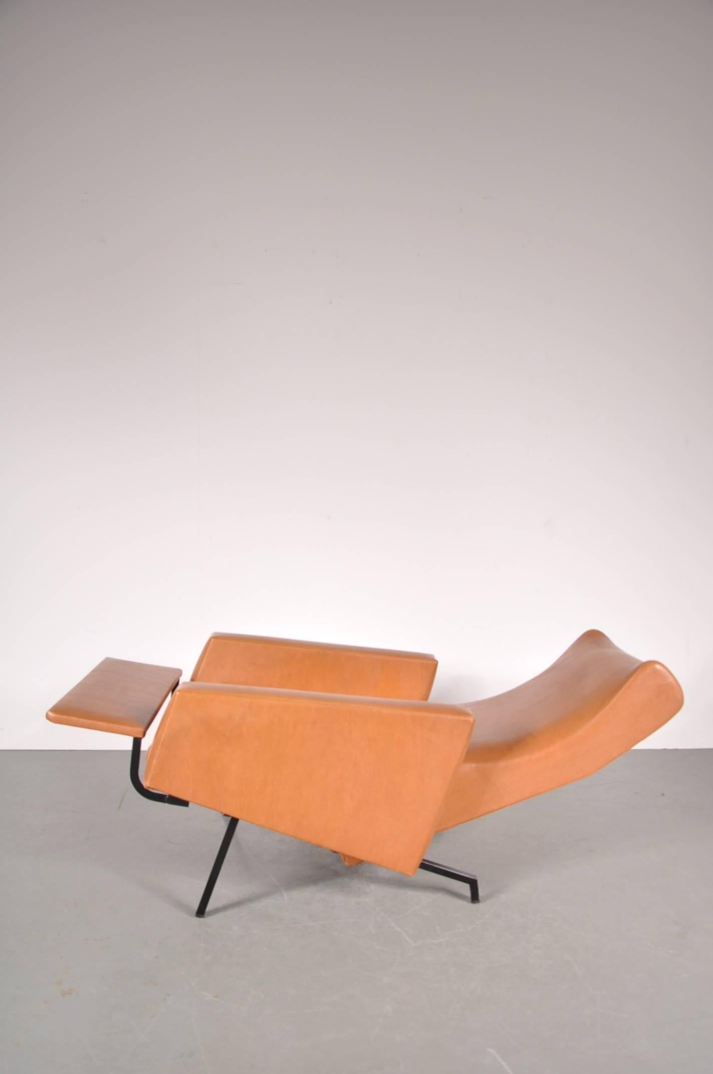 Belgian Trelax Chair by Pierre Guariche, Manufactured by Meurop, Belgium, circa 1950