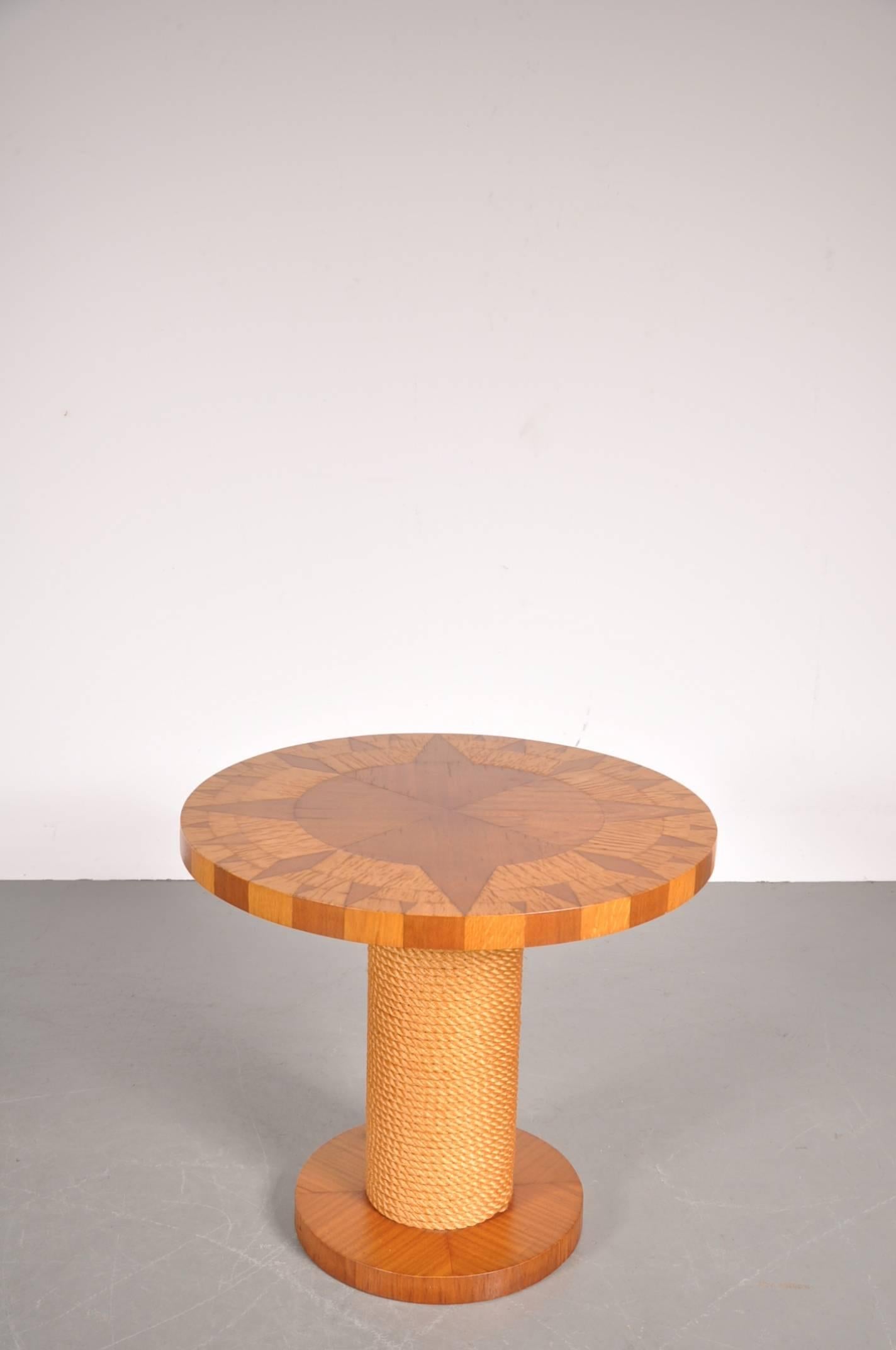 French Side Table in the Style of Adrien Audoux and Frida Minet, France, circa 1960