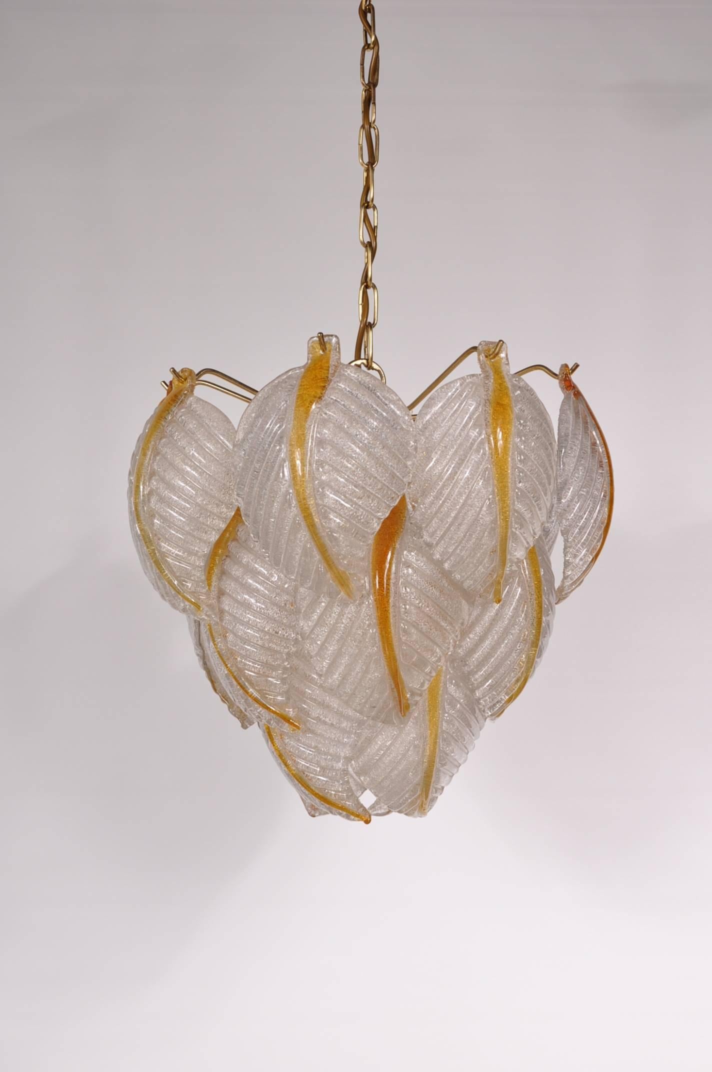 Mid-20th Century Murano Glass Ceiling Lamp by Mazzega, Italy, circa 1960 For Sale