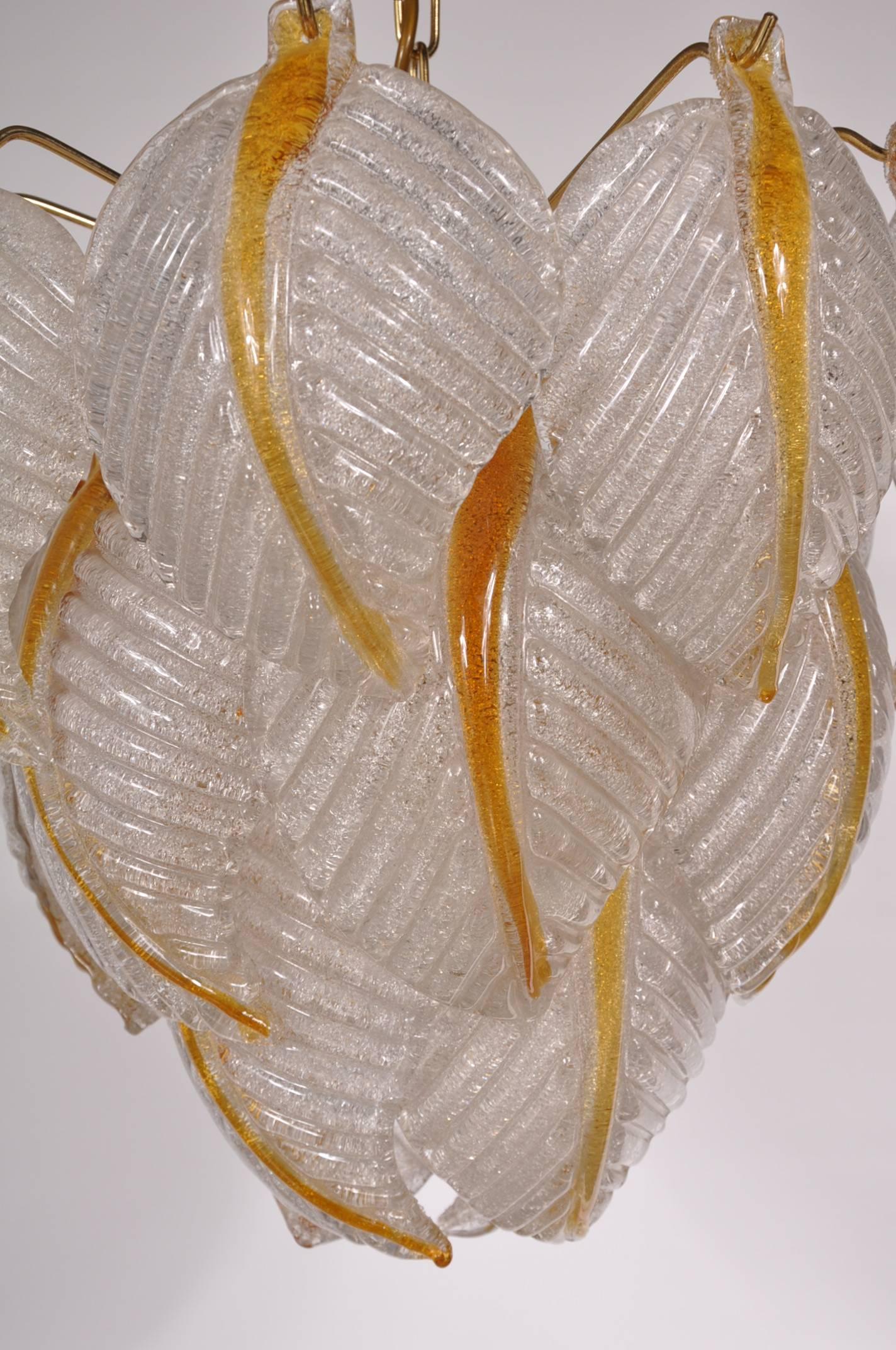 Murano Glass Ceiling Lamp by Mazzega, Italy, circa 1960 For Sale 1