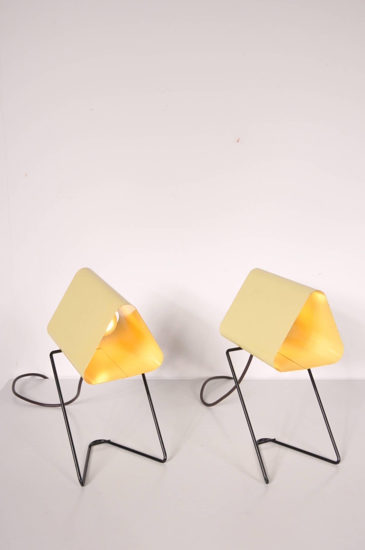 Mid-20th Century Set of 2 Table/Bed Lamps by Louis Kalff for Philips Netherlands, circa 1950