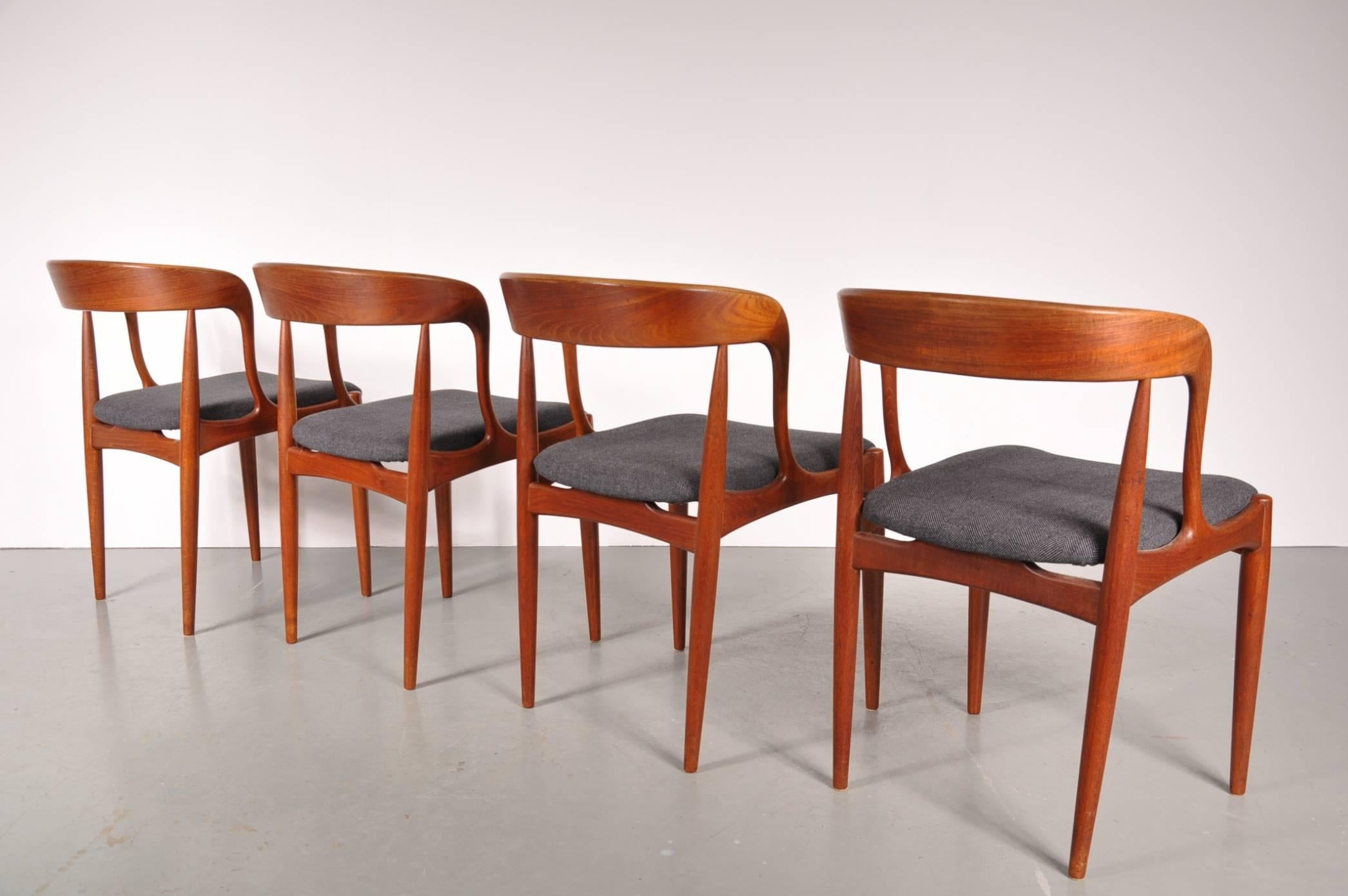 Danish Set of Four Dining Chairs by Johannes Andersen, Denmark, circa 1950