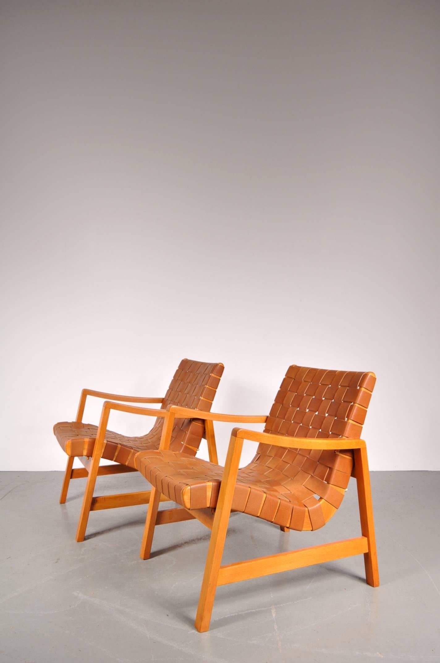 Eye-catching pair of two easy chairs model 