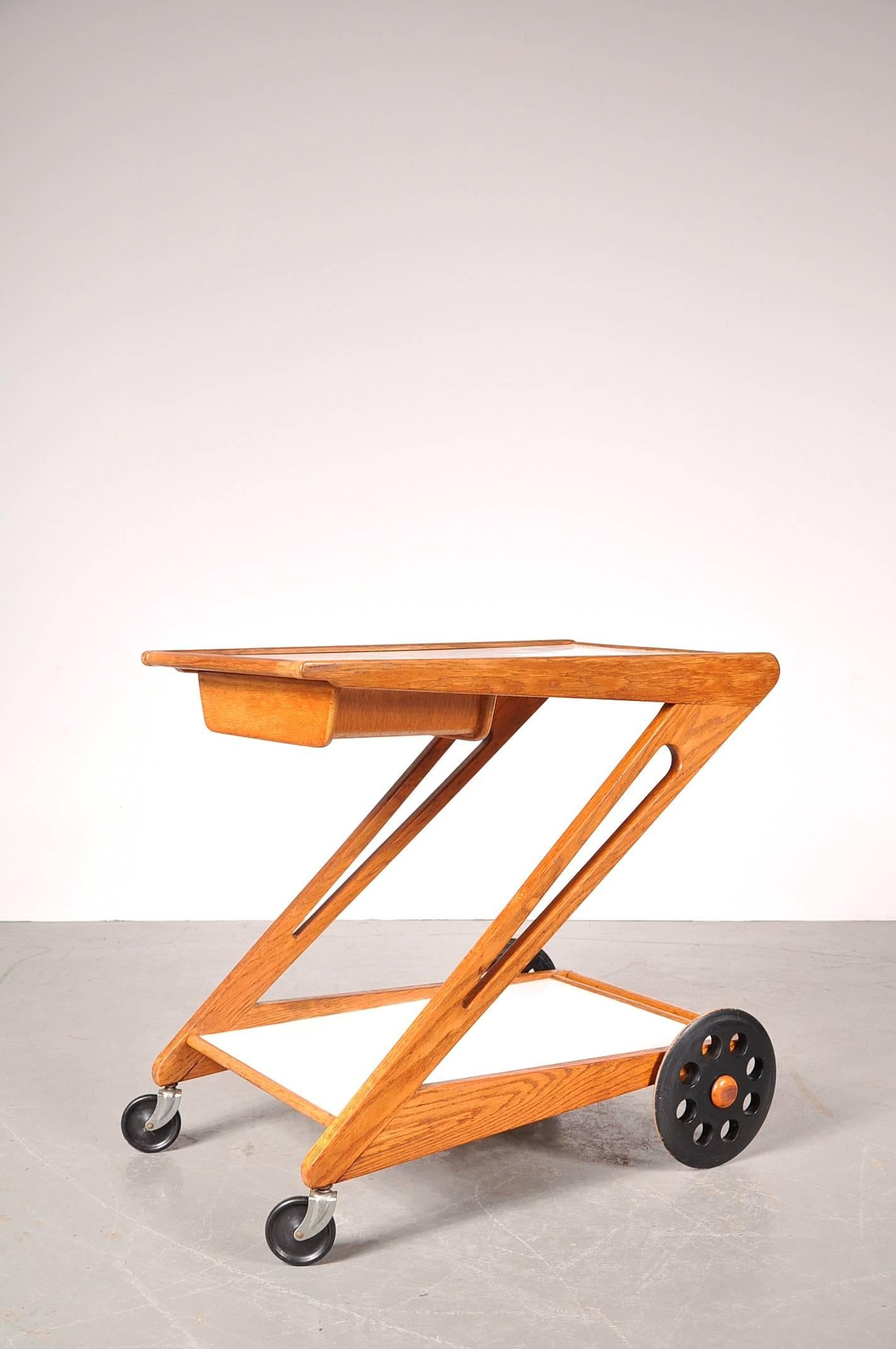 Mid-Century Modern Rare Trolley by Cees Braakman for Pastoe, Netherlands, circa 1950