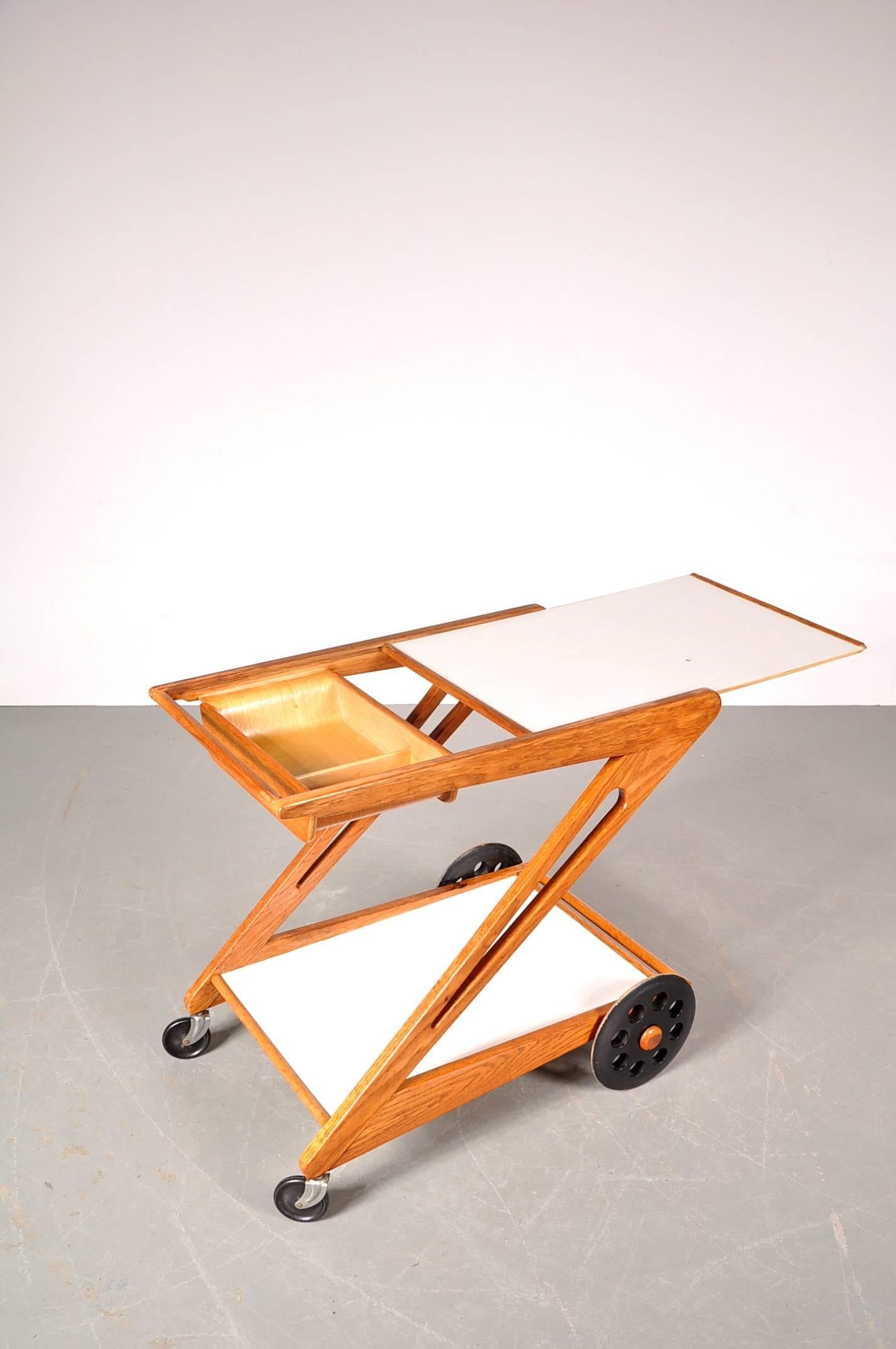 Mid-20th Century Rare Trolley by Cees Braakman for Pastoe, Netherlands, circa 1950