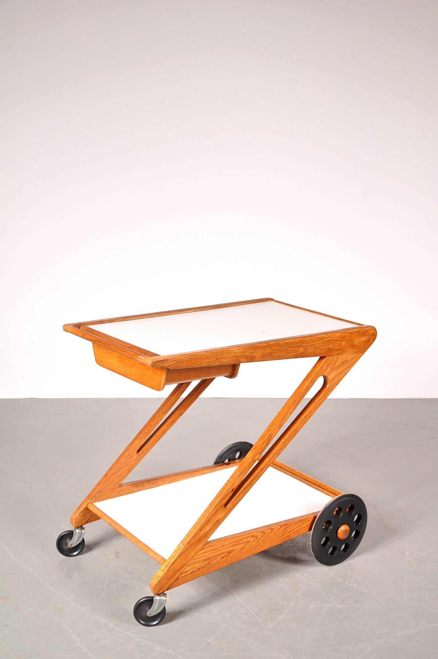 Dutch Rare Trolley by Cees Braakman for Pastoe, Netherlands, circa 1950