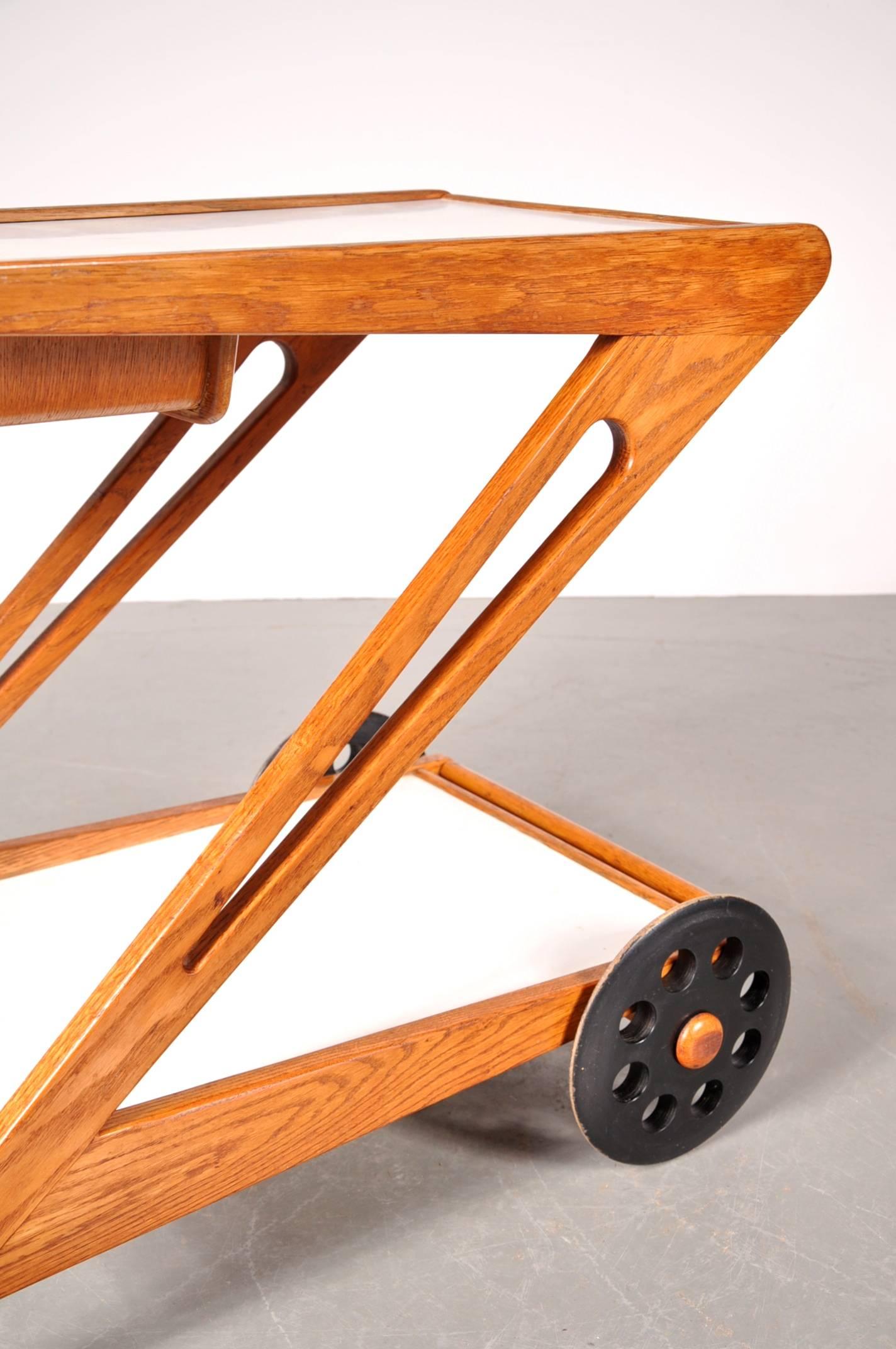 Rare Trolley by Cees Braakman for Pastoe, Netherlands, circa 1950 1