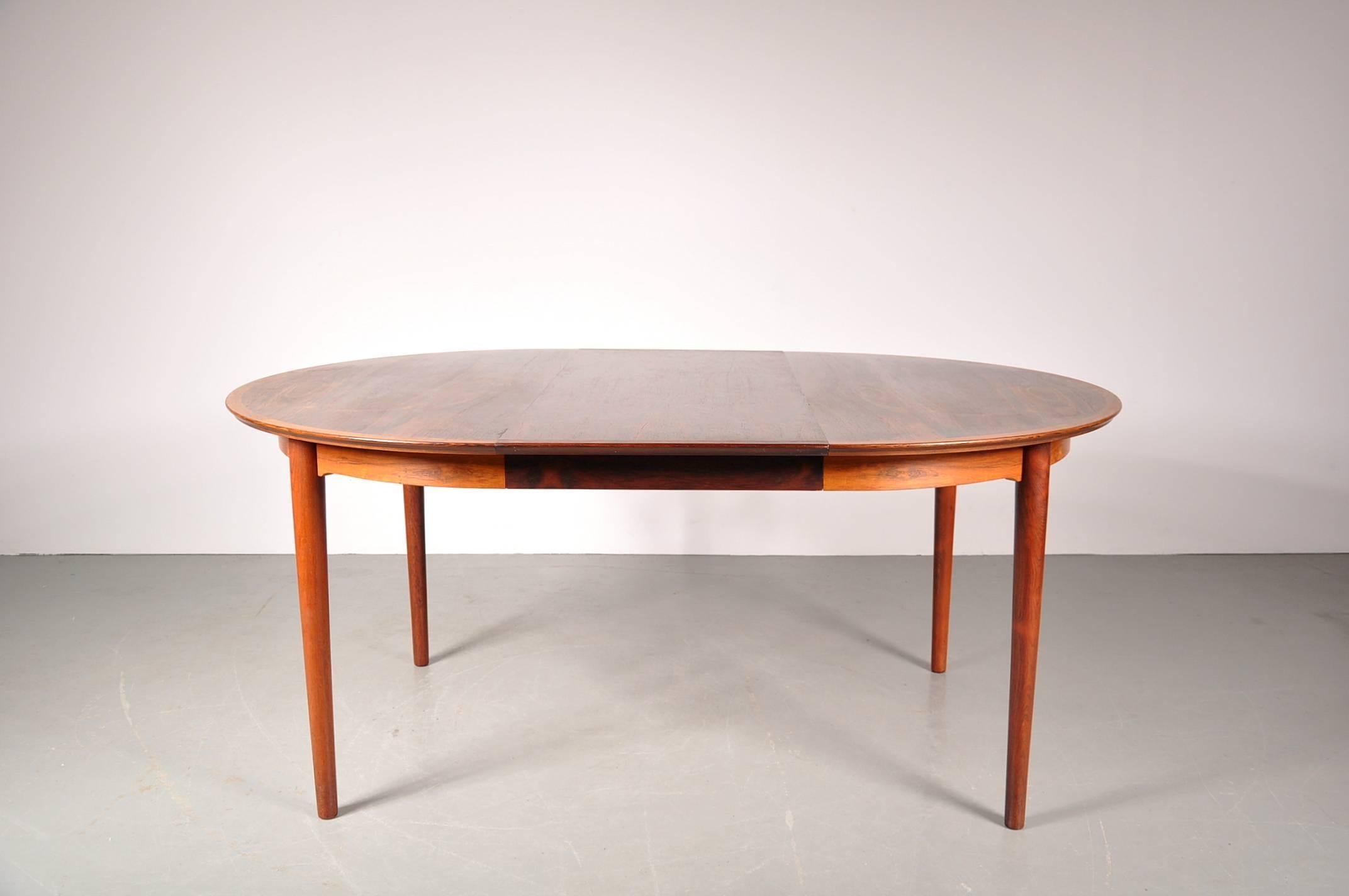 Danish Extendable Dining Table by Arne Vodder for Sibast, Denmark, circa 1950