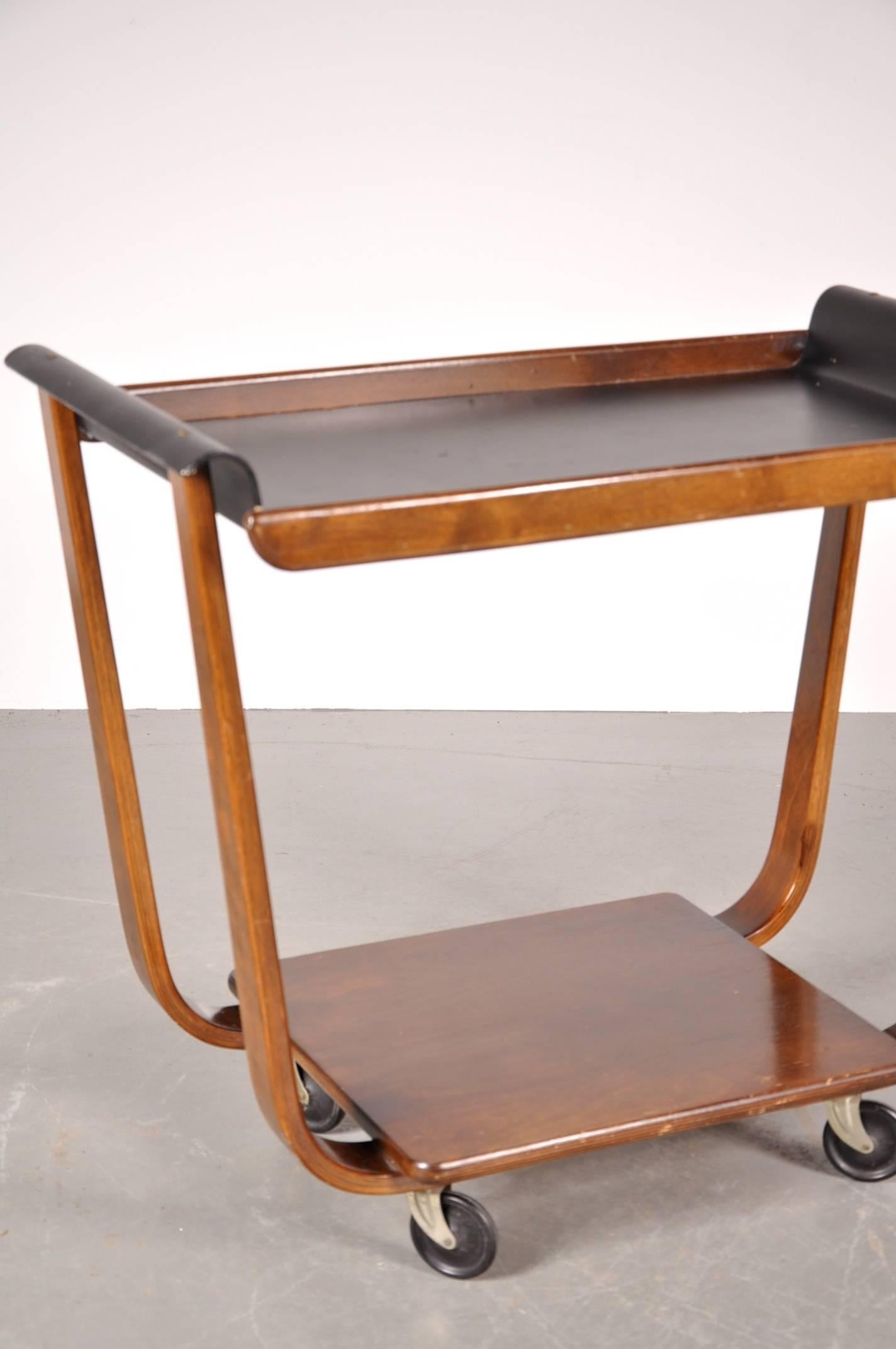Dutch PB01 Trolley by Cees Braakman for Pastoe, Netherlands, circa 1950
