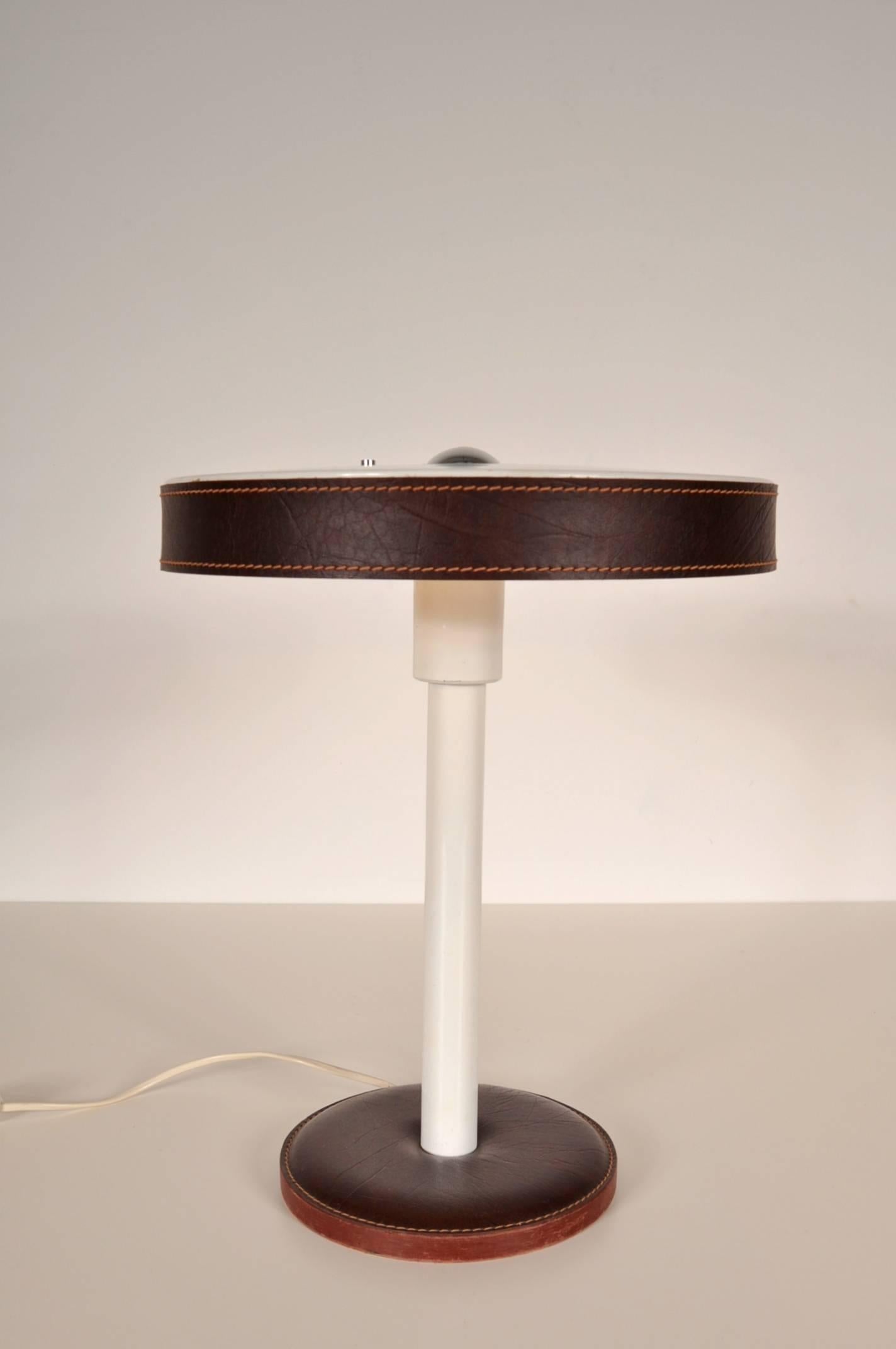 Mid-Century Modern Table Lamp by Jacques Adnet, France, circa 1950