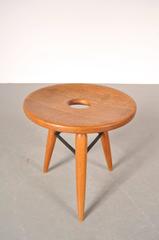 Tabouret tripode français unique, vers 1950