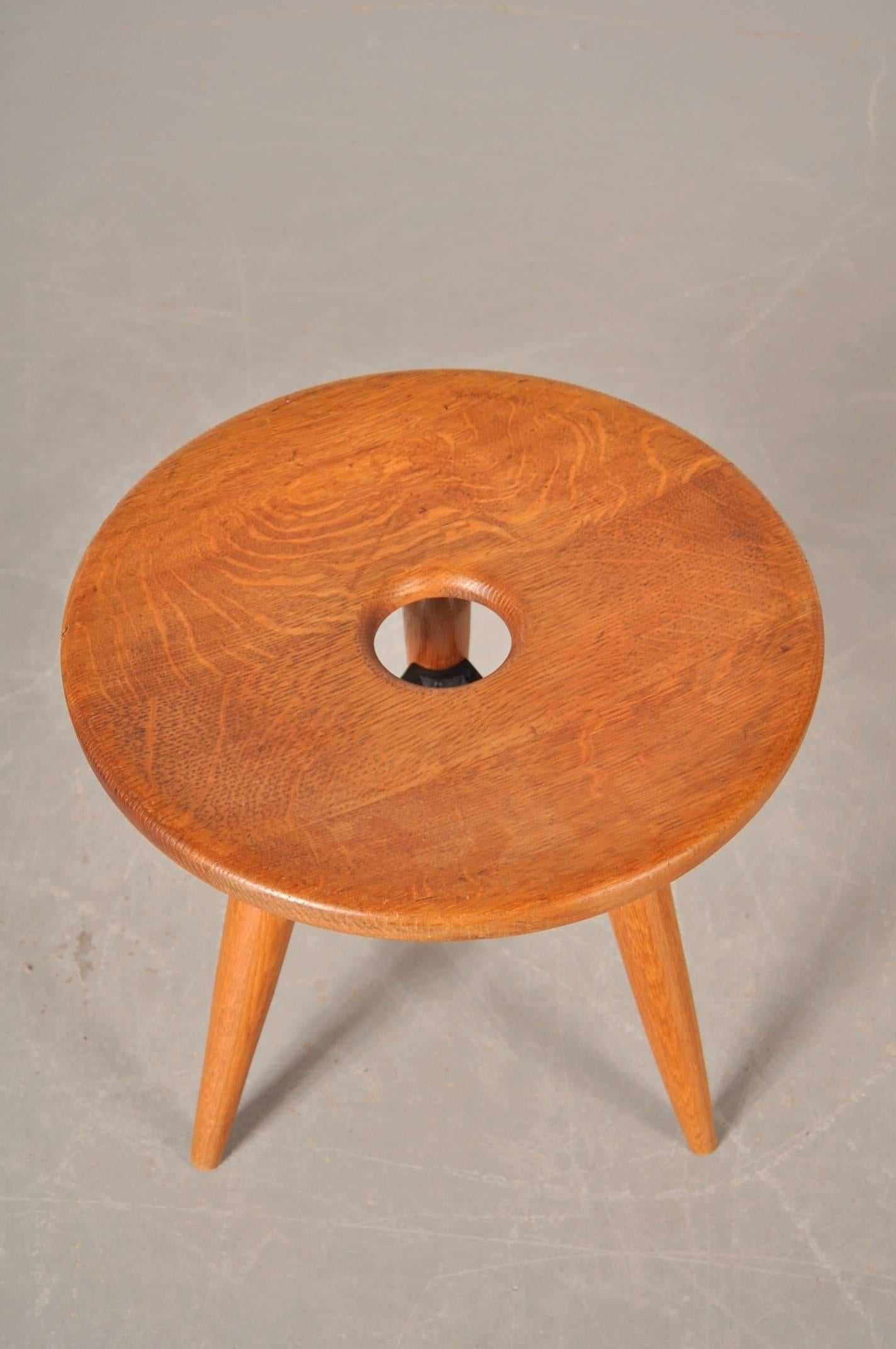 Iron Unique French Tripod Stool, circa 1950