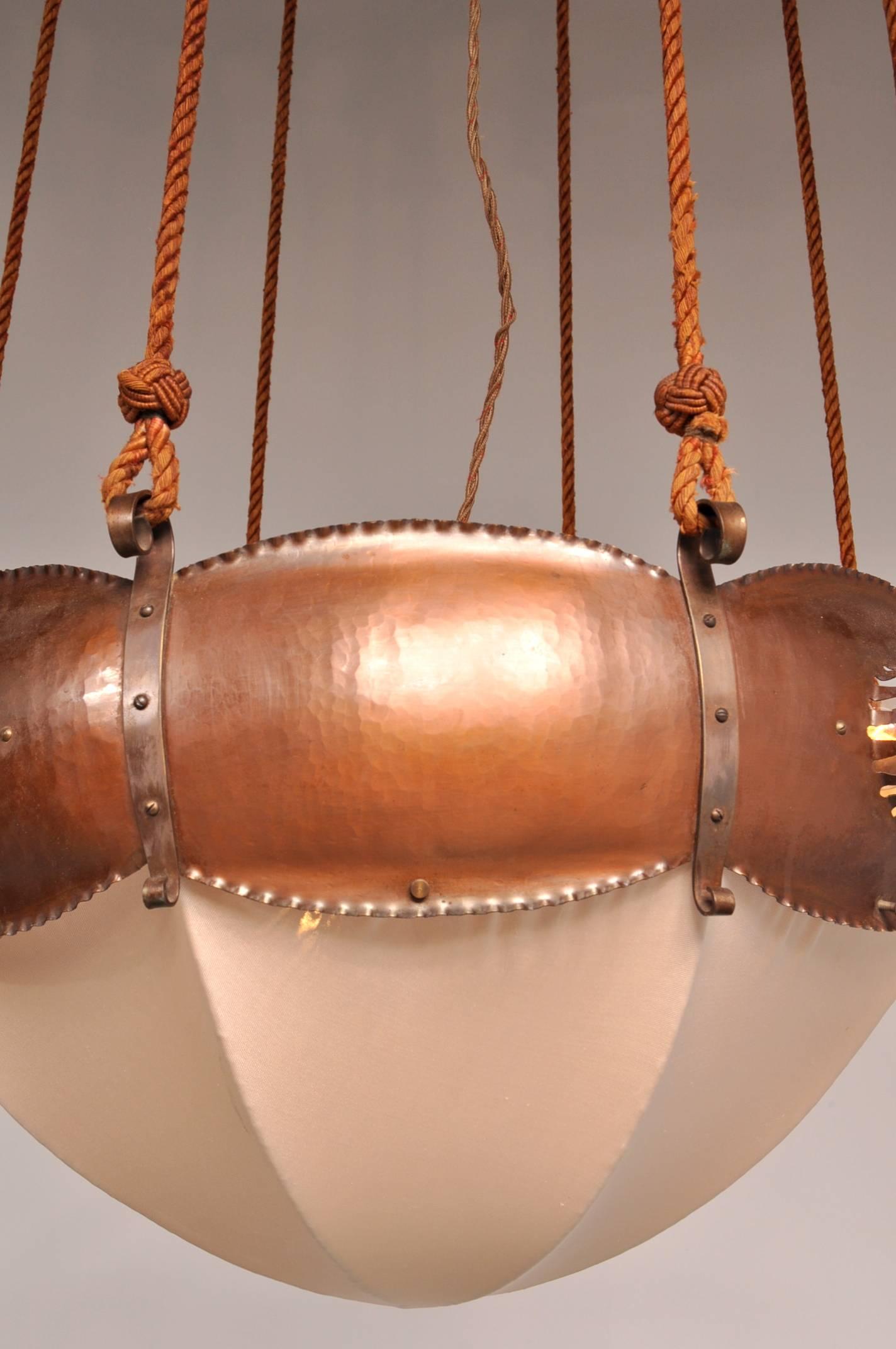 Mid-Century Modern Ceiling Lamp by Winkelman & Van der Bijl, Netherlands, circa 1925 For Sale