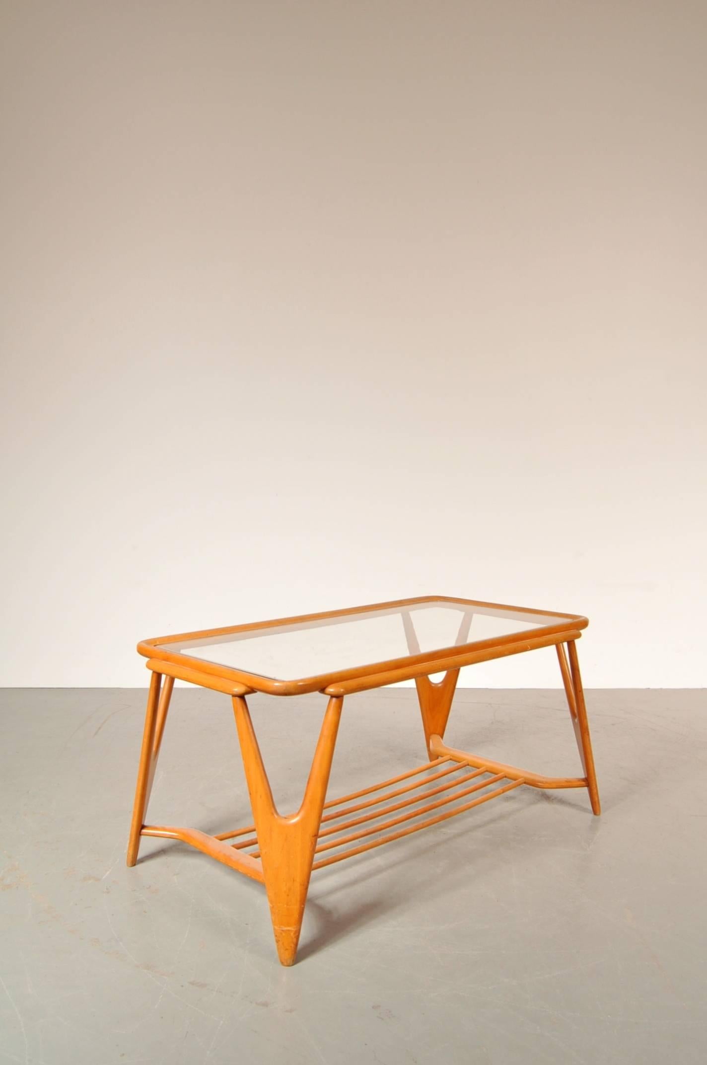 Mid-20th Century Coffee Table in the Style of Cesare Lacca, Italy, circa 1950