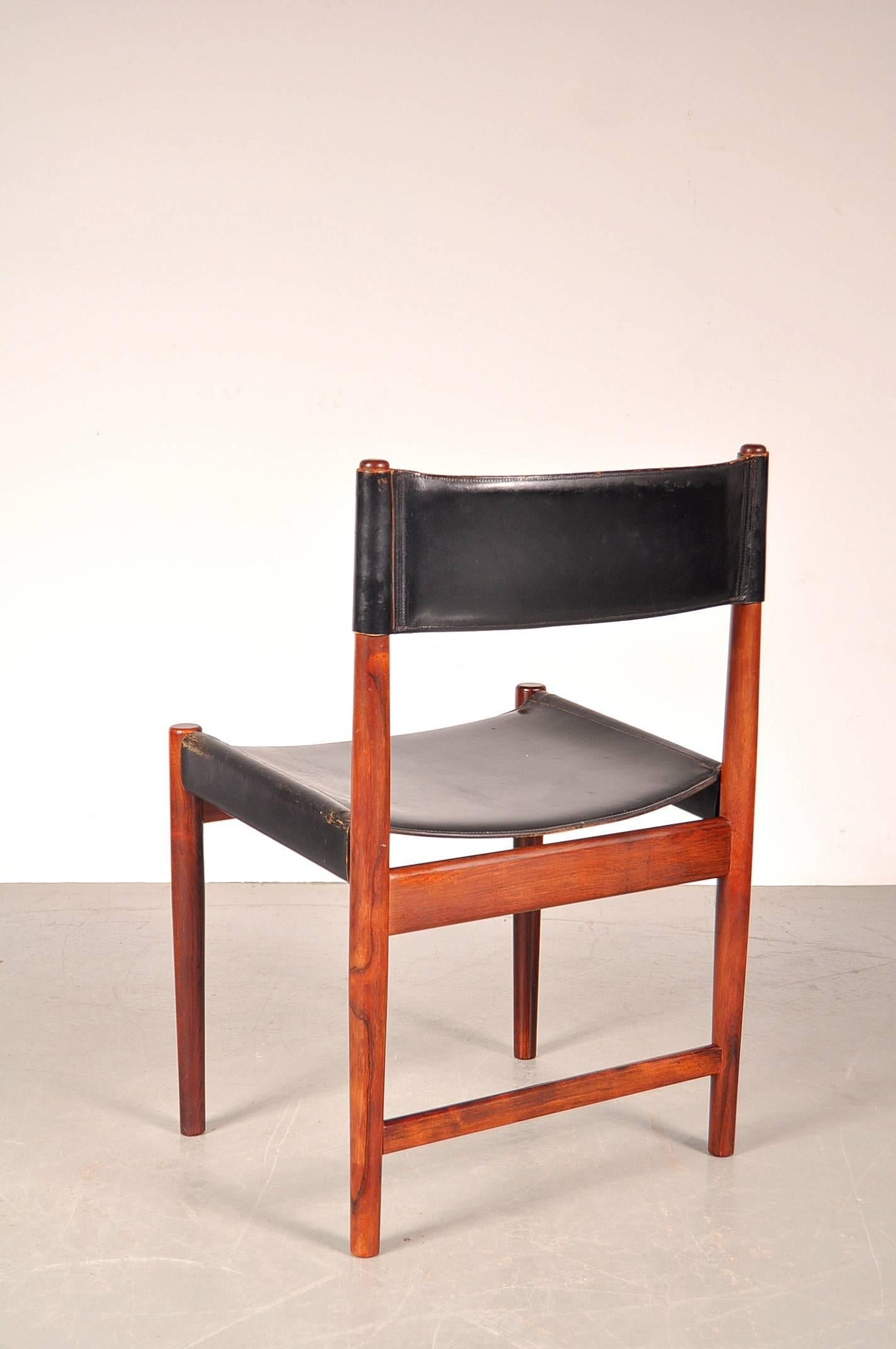 Set of Four Dining Chairs by Arne Vodder for Sibast, Denmark, circa 1950 1