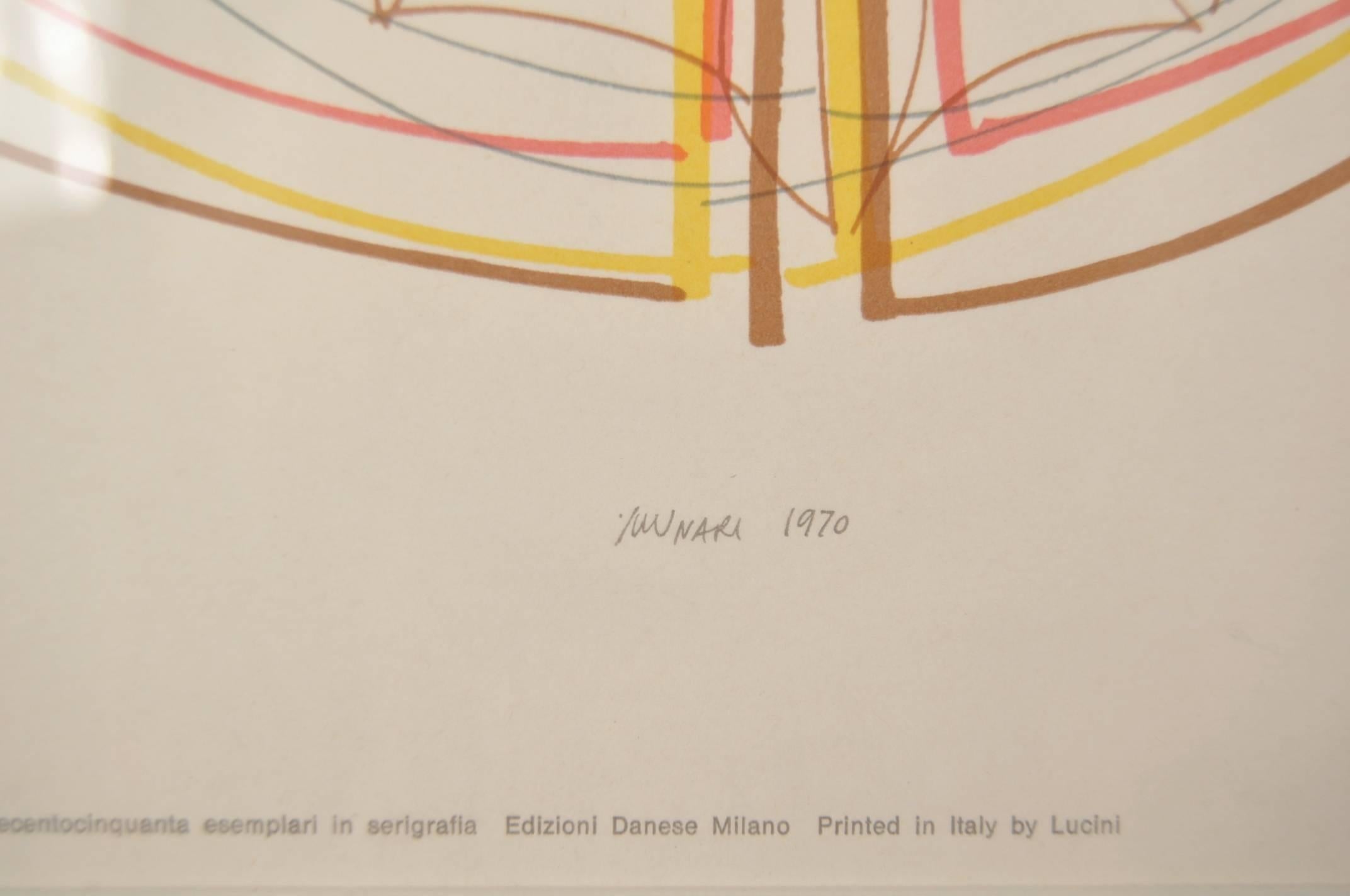 Hand Signed Six-Piece Artwork by Bruno Munari for Danese, Italy, circa 1970 2