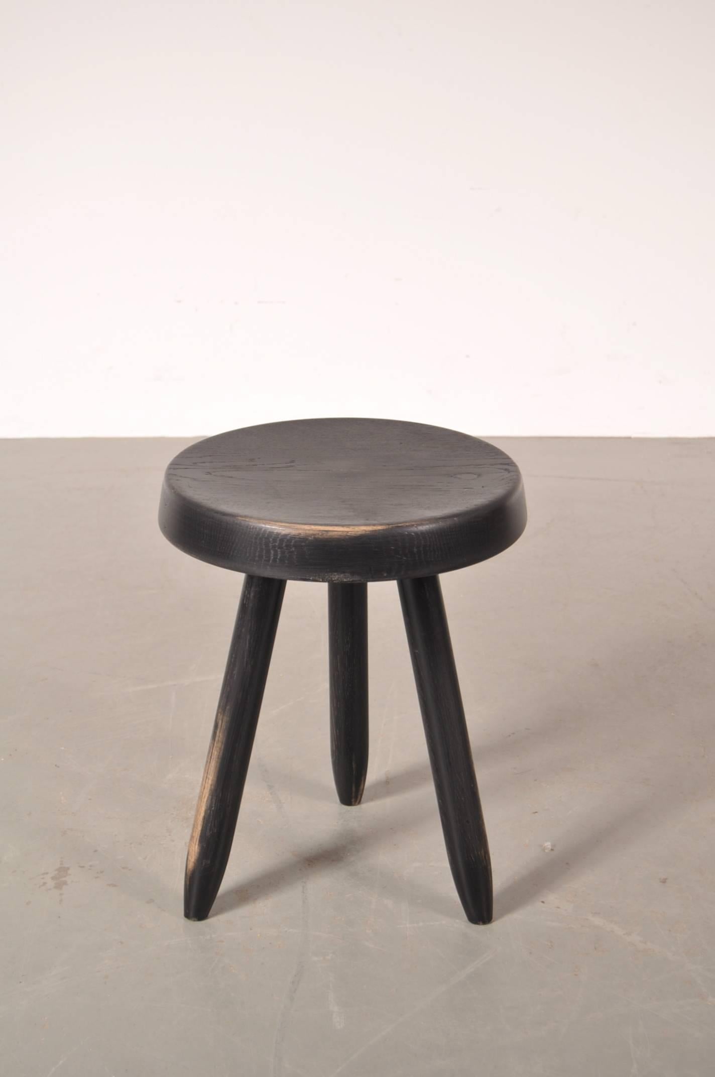 French Stool by Charlotte Perriand for Les Arcs, France, circa 1950