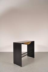 Unique Metal with Brass Console Table, Italy, circa 1970
