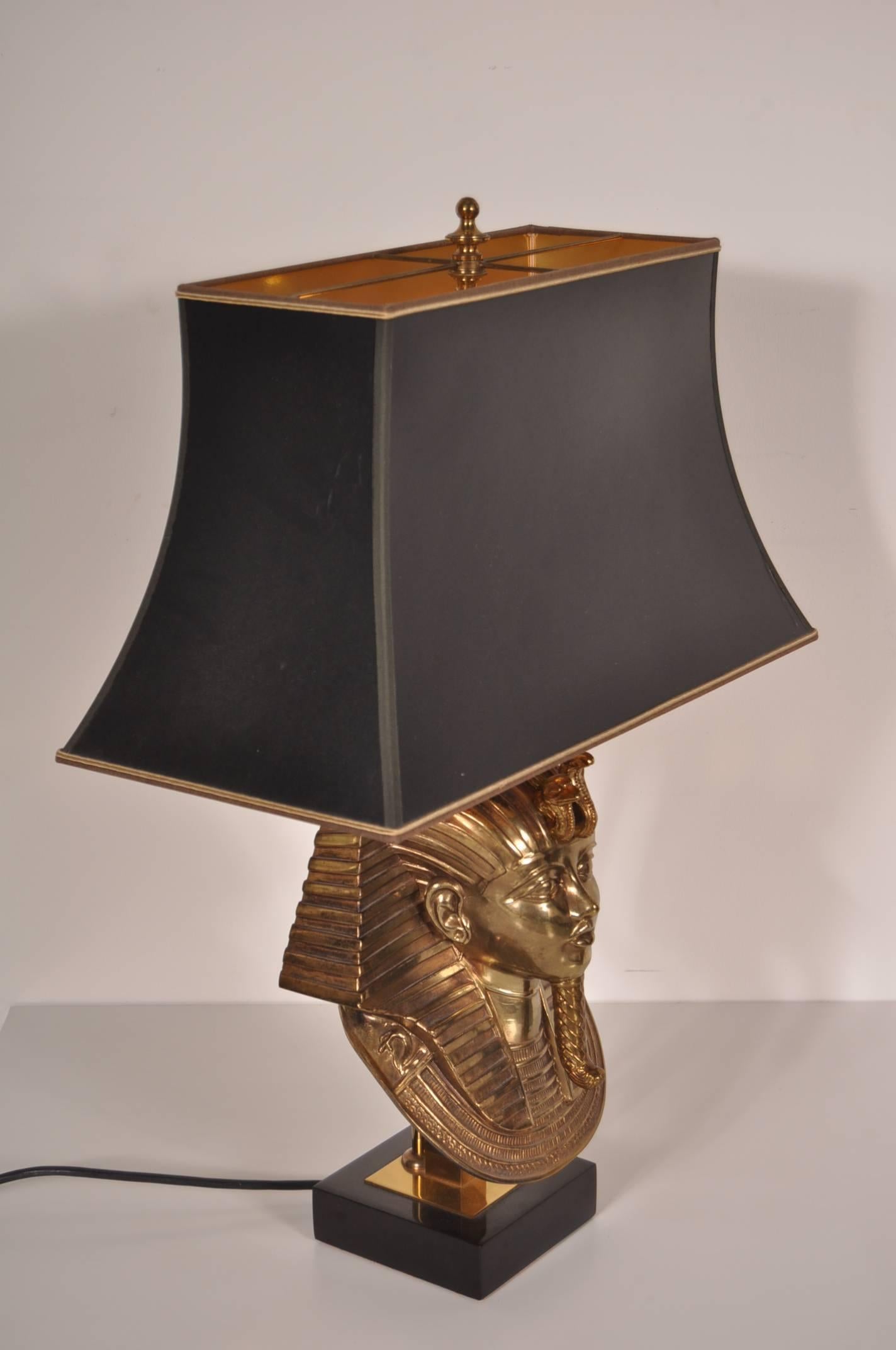 Mid-Century Modern Pharaoh Lamp by Maison Jansen for Deknudt, Belgium, circa 1970