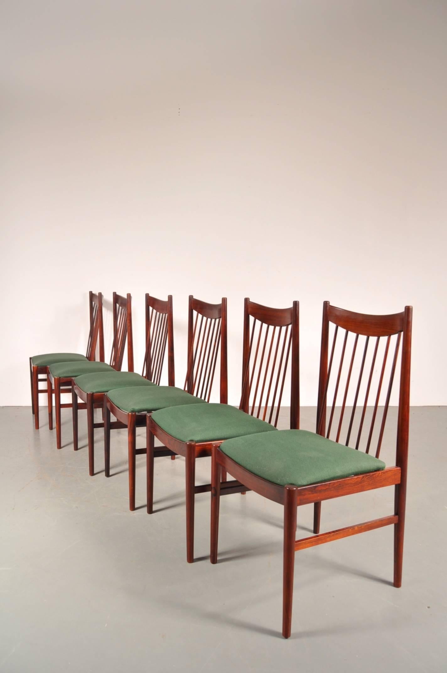 Rosewood Dining Set by Arne Vodder for Sibast, Denmark, circa 1960 In Good Condition In Amsterdam, NL