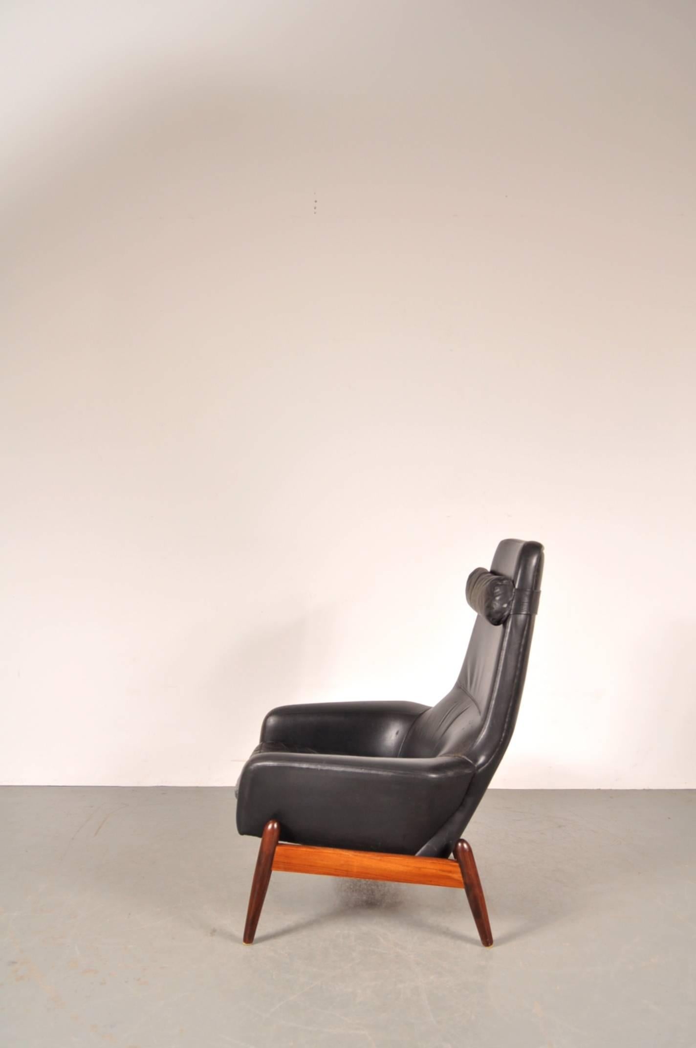 Mid-Century Modern Easy Chair by Ib Kofod-Larsen for Bovenkamp, Netherlands, circa 1960