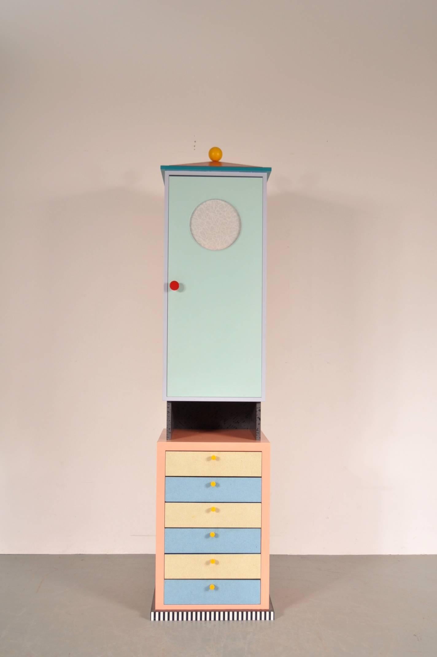 Italian Memphis Style Cabinet, Italy, circa 1980